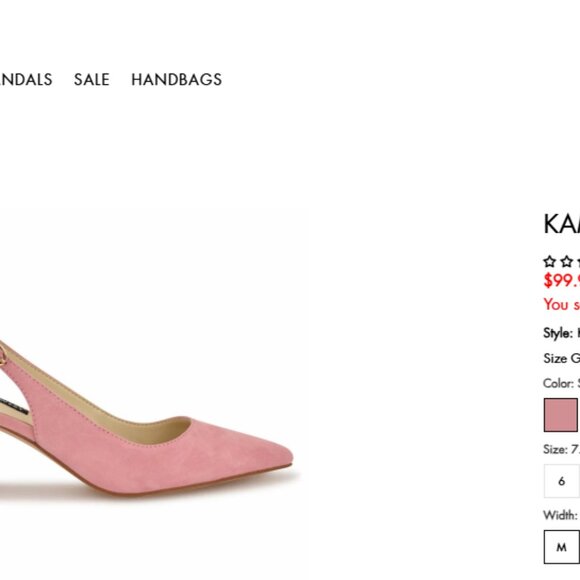 Nine West Shoe - slingback block heels - Picture 4 of 4